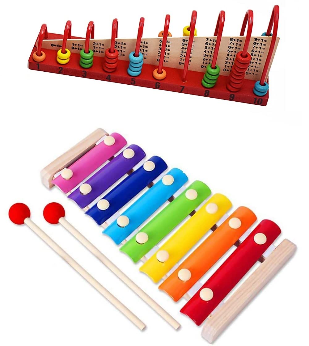 Channapatna Toys Wooden Calculation Shelf + Xylophone Musical Toy (Combo) Abacus Counting Building and Stacking Maths Learning Instrument for Kids 3+ Years (CS + Xylophone) (B09T3X1J37) Amazon Price History, Amazon Price Tracker
