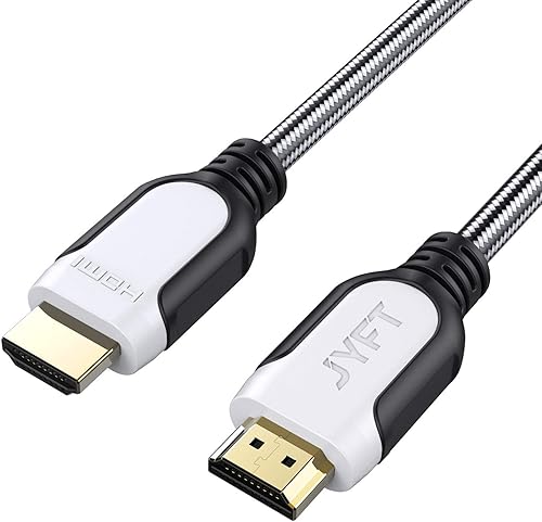 Miniatura 1 de JYFT Cable HDMI de 6 pies - HDMI 2.0 (4K  60 fps), alta velocidad con Ethernet 18 Gbps, retorno de audio, video 4K 2016P HD, 1080P 3D, Blue-ray,