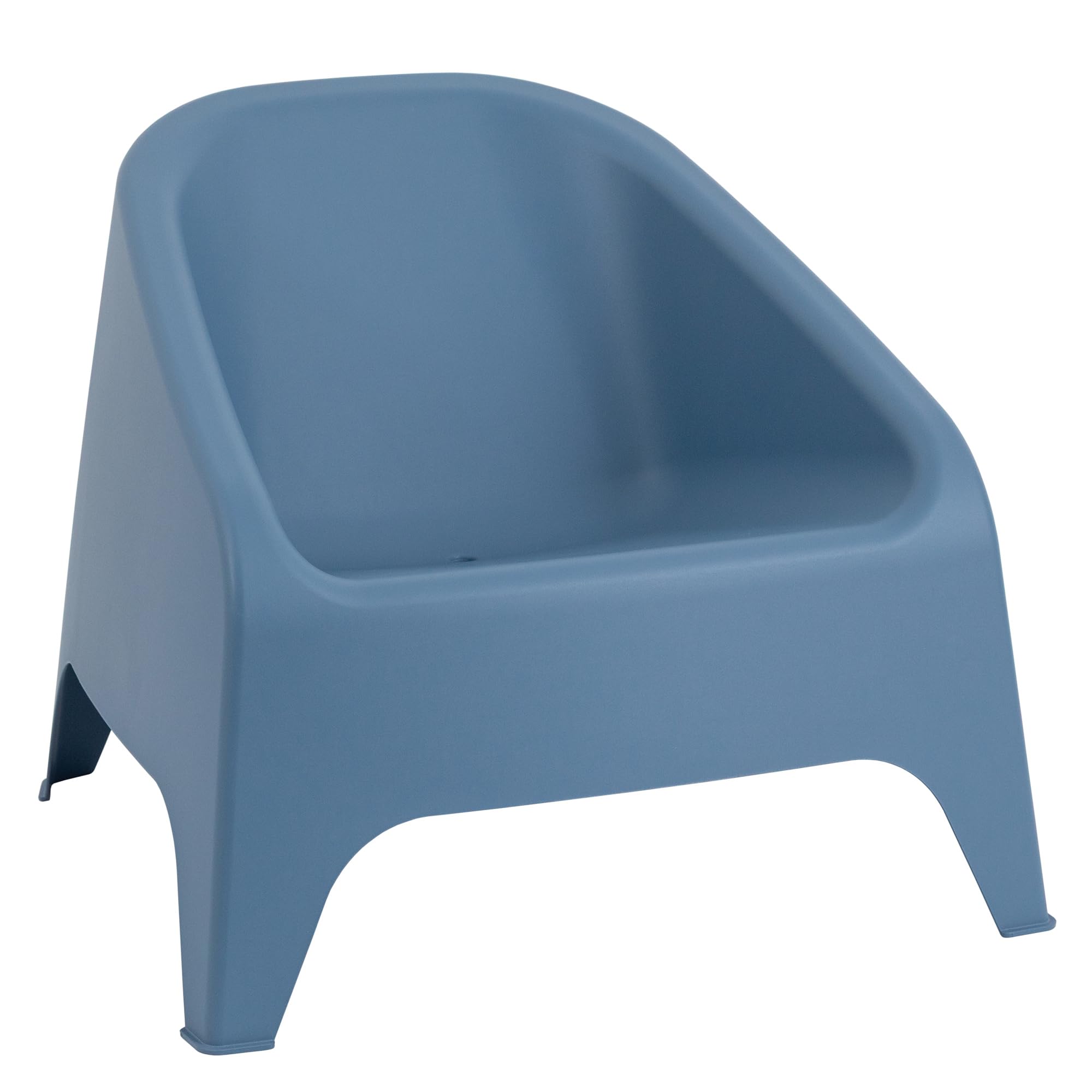 Toomax Kit Divano Matera Sofa + 2 Poltrone Matera + Tavolino Petra Blu Ceruleo, salotto da giardino con divano 2 posti, 2 poltrone e tavolino portaoggetti, in plastica riciclata