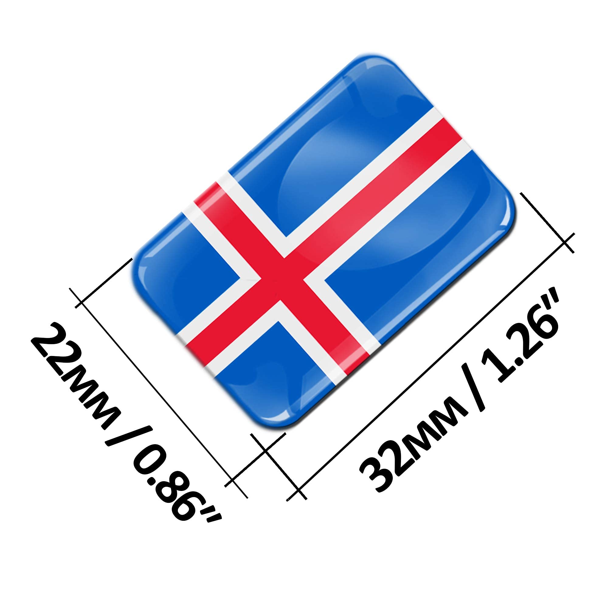 Biomar Labs 3D Gel Aufkleber Schweden Flagge - 2er Set UV-beständige Autoaufkleber