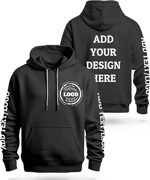 Custom Hoodie for Men Women Customized Sweatshirts With Your Own Design Text Logo Photo Name Personalized Sweater for Birthday Gifts Sports Black Hoodie