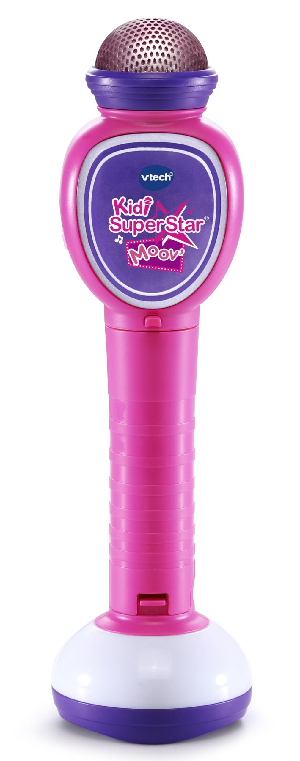 VTech Kidi SuperStar Moov, mikrofon do karaoke z technologią Magic Voice, efekty świetlne, nagrywanie głosu, gry interaktywne i animacje muzyczne, język włoski, baterie w zestawie, 6 lat
