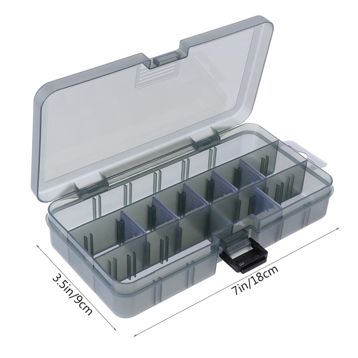 POPETPOP 2 Pcs Box Fishing Tackle Box Transparent Lure Tray Storage Organizer with Dividers for Efficient Fishing Gear Management and Easy Identification of Bait Contents