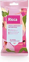 LENÇOS UMEDECIDOS ANTISSEPTICOS RICCA ROSA 10 PCS