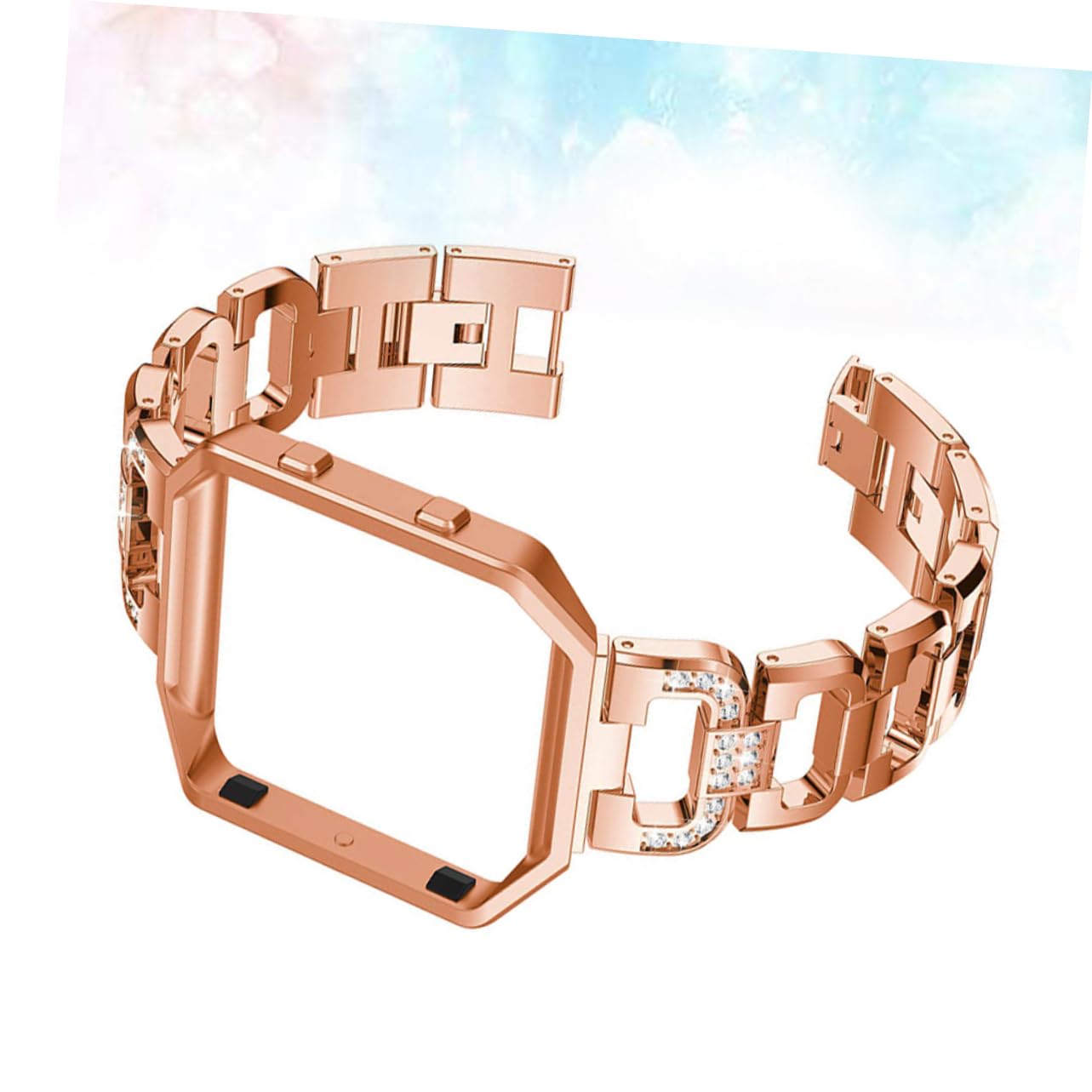 Housoutil Lot De 3 Bracelets De Montre En Métal Pour Montre Connectée Accessoires De Montre En Strass Bracelet De Rechange En Forme De D Avec Cadre De Montre Compatible