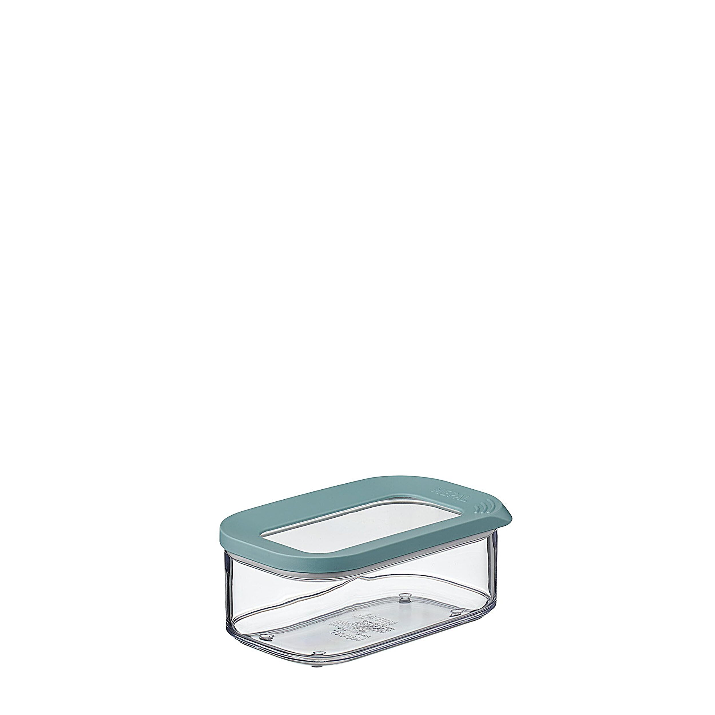 Mepal – Food Storage Container Modula Rectangular – Transparent Storage Box with Lid - Kitchen Storage Organizer & Plastic Storage Box - Stackable & Airtight – 425 ml – Nordic Green