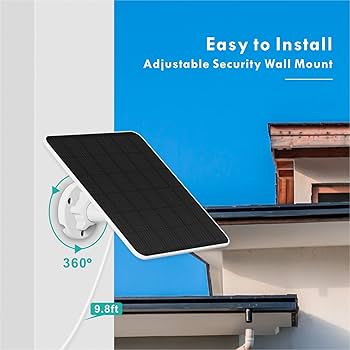 Zonnepaneel voor beveiligingscamera's, USB-zonnepaneel, 6 W, compatibel met camera's op batterijen, zonnepaneel met oplaadkabel 9,8 ft, IP65 waterdicht