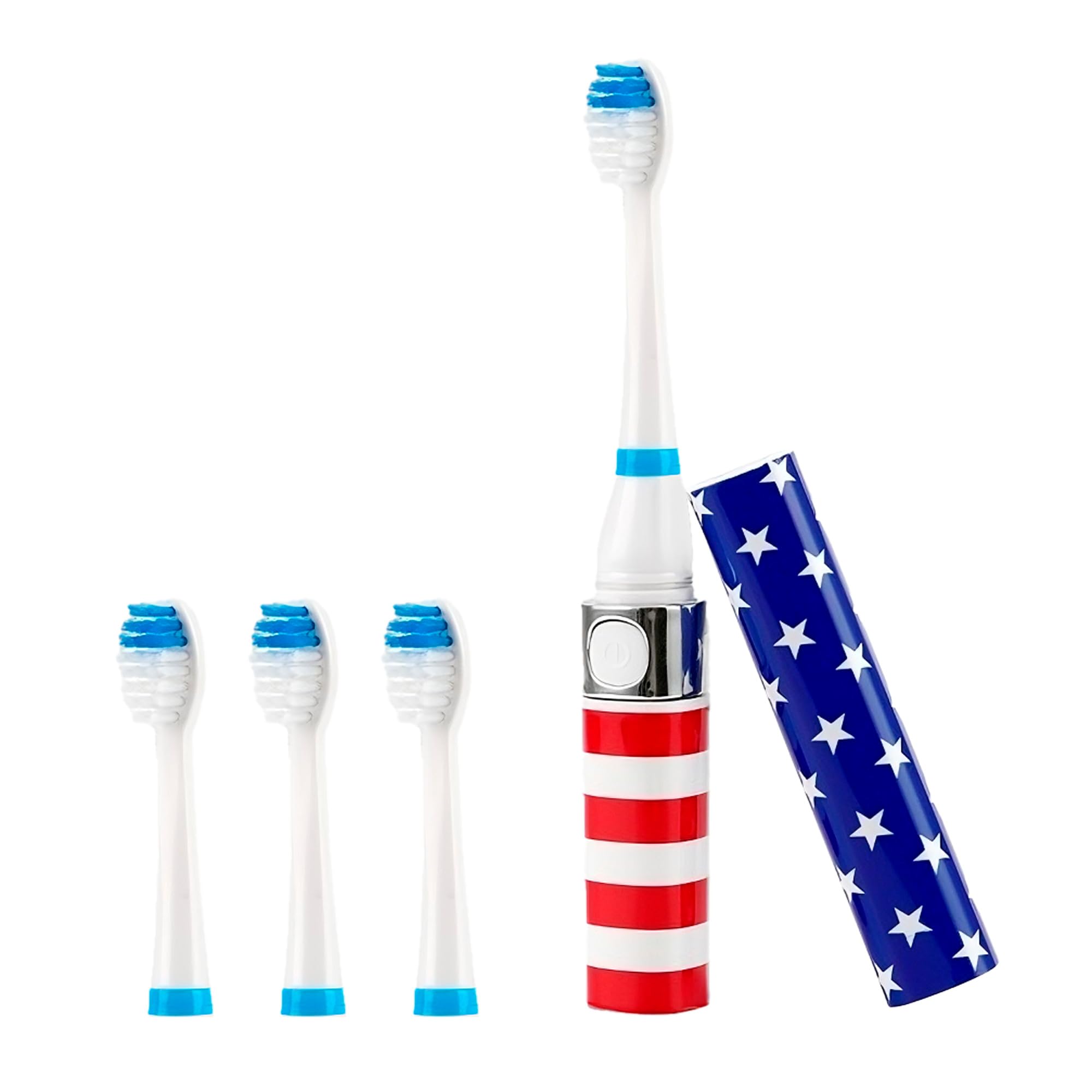 Pursonic Cepillo de dientes sónico portátil que funciona con pilas, batería incluida, 3 cabezales de cepillo incluidos, 22,000 golpes por minuto, cepillo para llevar (EE.UU.)
