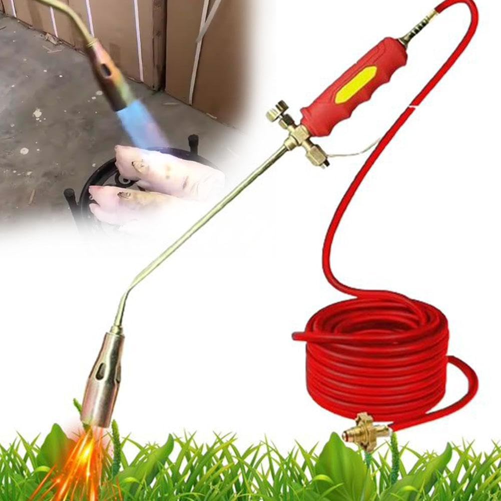 Nuevo kit de soplete de propano para quemar malas hierbas, sopletes para exteriores, soplete portátil de propano para quemar malas hierbas, interruptor doble multifunción (5meters)