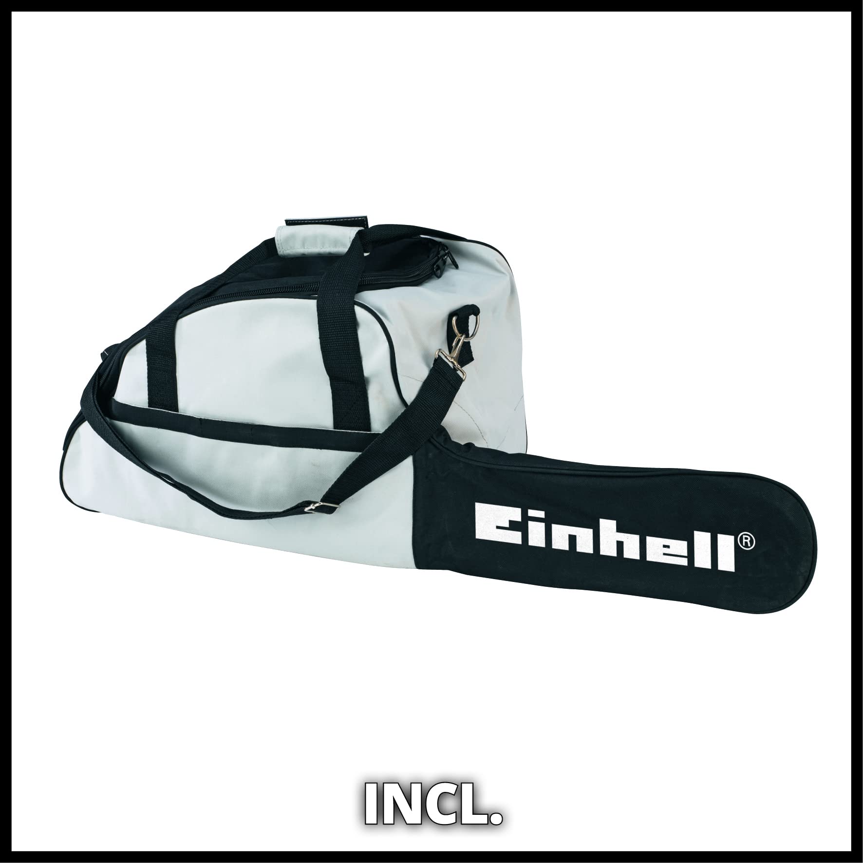 Einhell Motosierra a gasolina, Motor de 2 tiempos, refrigerado por aire, potencia 1.4 kW, gasolina 260 L, aceite 210 ml, espada 350 mm, 11000 RPM, Incluye funda de transporte, Color Rojo Y Negro