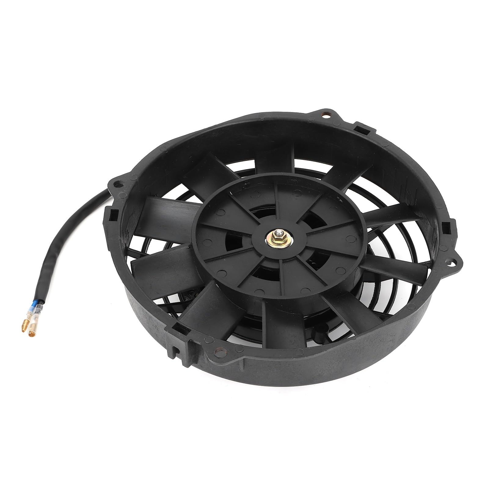Morsetto fisso-KIMISS 10 lame Ventola del radiatore di raffreddamento elettrico Ventola elettrica universale 8 pollici per radiatore Raffreddamento automatico Aria condizionata 12V 80W