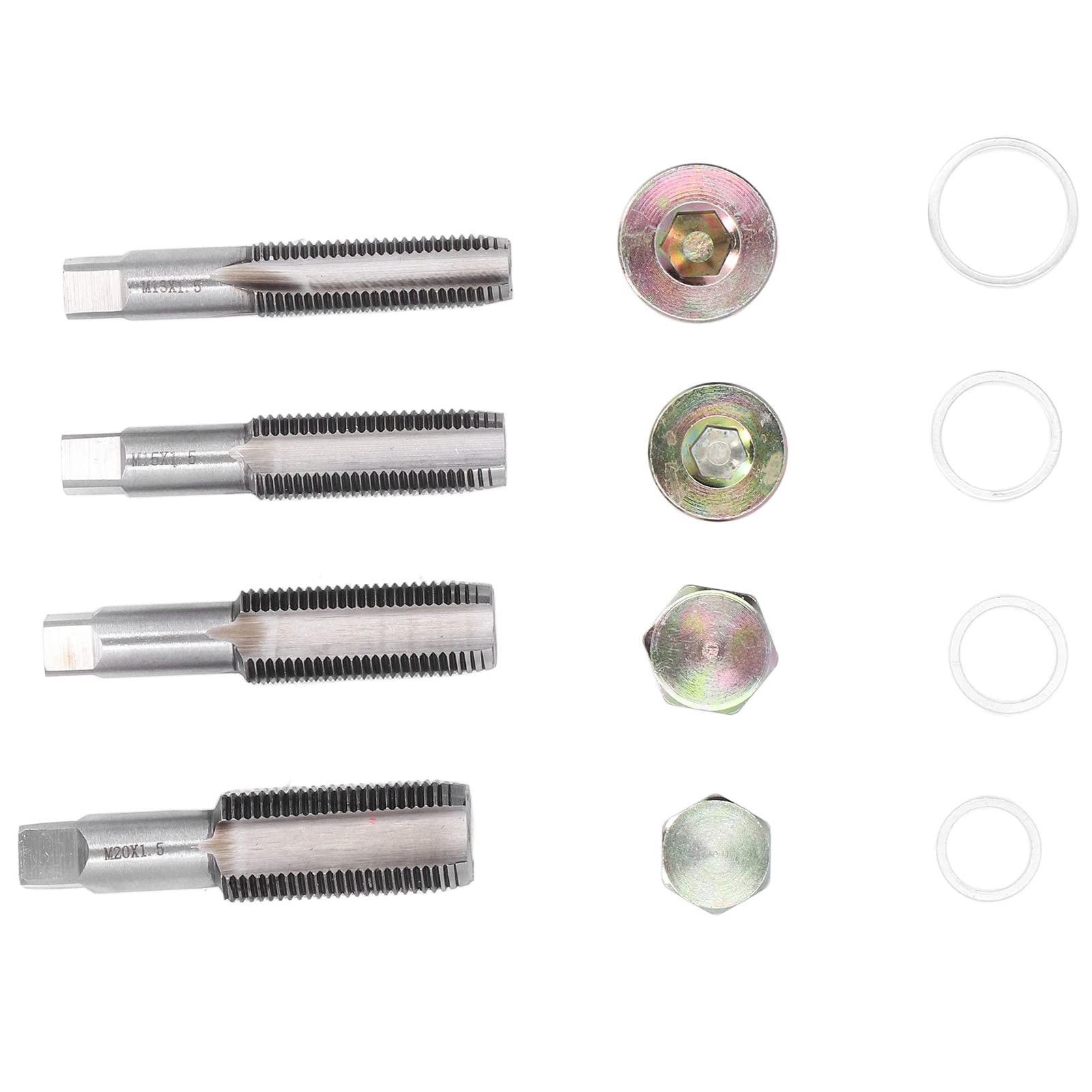 Kit di riparazione della filettatura della coppa dell'olio Strumento completo di rifilettatura del tappo di scarico del cambio per auto