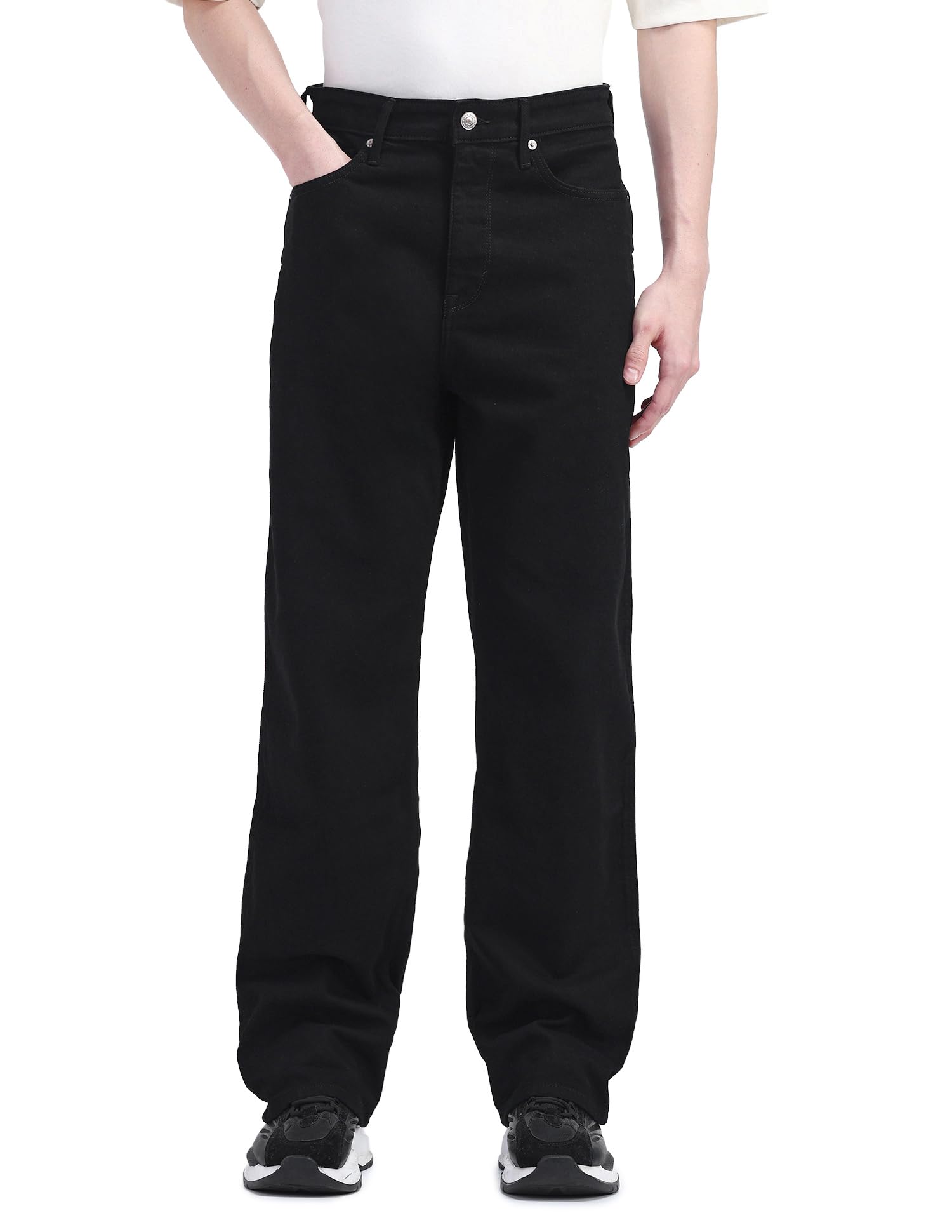 flying machine Men's Loose Fit Jeans| Solid | Mid Rise | Jeans for Man-picture-23