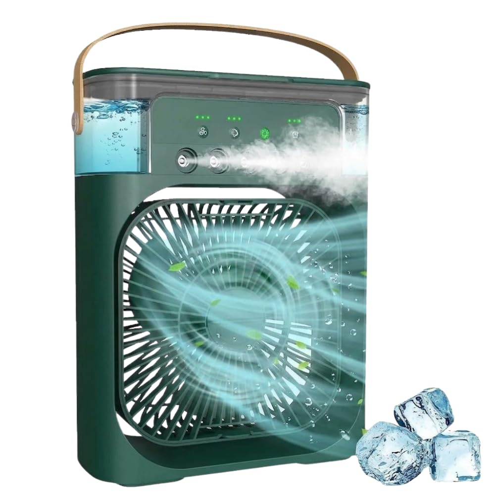 Drumstone (𝐒𝐩𝐞𝐜𝐢𝐚𝐥 𝟏𝟓 𝐘𝐞𝐚𝐫𝐬 𝐖𝐚𝐫𝐫𝐚𝐧𝐭𝐲) Personal Portable Air Cooler Fan Mini AC with Evaporative Cooling, LED Light, Timer, Adjustable Speed & Spray Modes | USB Cooling Fan-image-19