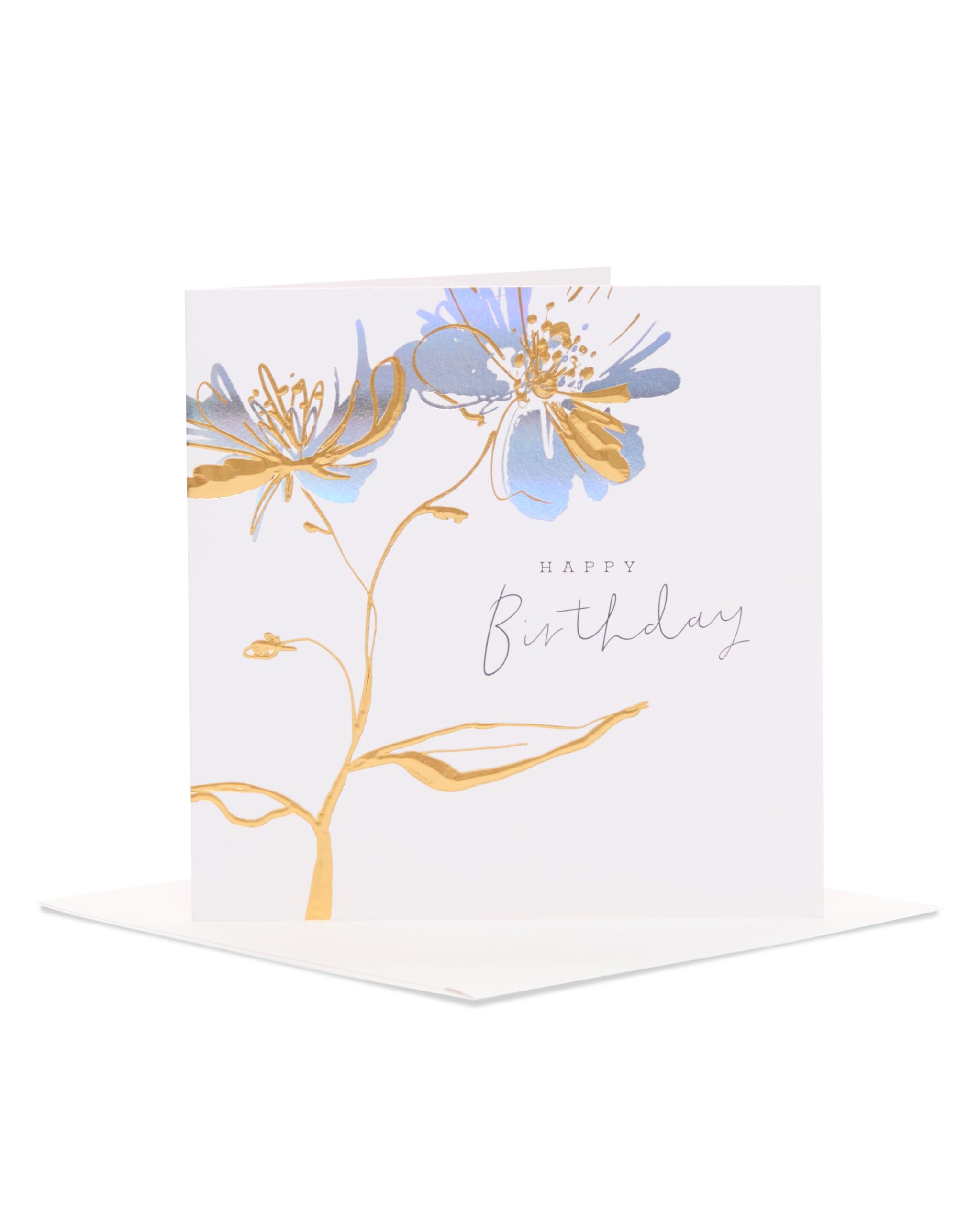 UK Greetings Birthday Card for Her/Friend - Foil Flower Design - From The Camden Collection