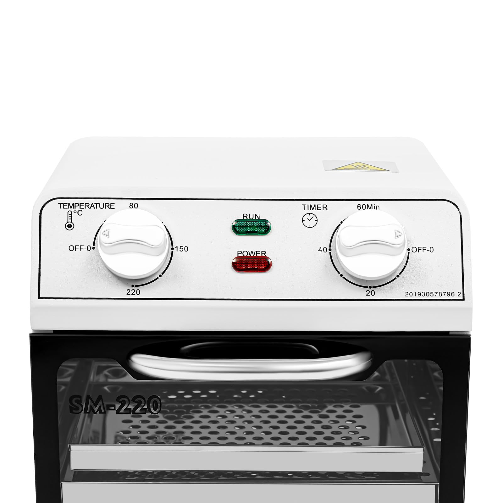 Sterilizzatore ad alta temperatura, 600 W, 220 °C, sterilizzatore a calore secco | Sterilizzatore ad aria calda da 0 a 60 minuti, per studi di pedicure, parrucchieri, saloni per unghie