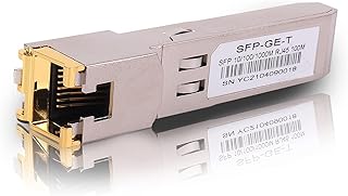 1000BASE-T Gigabit SFP to RJ45 Copper Ethernet Modular Transceiver for Cisco,Meraki,Ubiquiti,D/TP Link,Supermicro,Netgear,Broadcom, 1.25G SFP-T CAT5E/CAT6 up to 100m Mikrotik S-RJ01