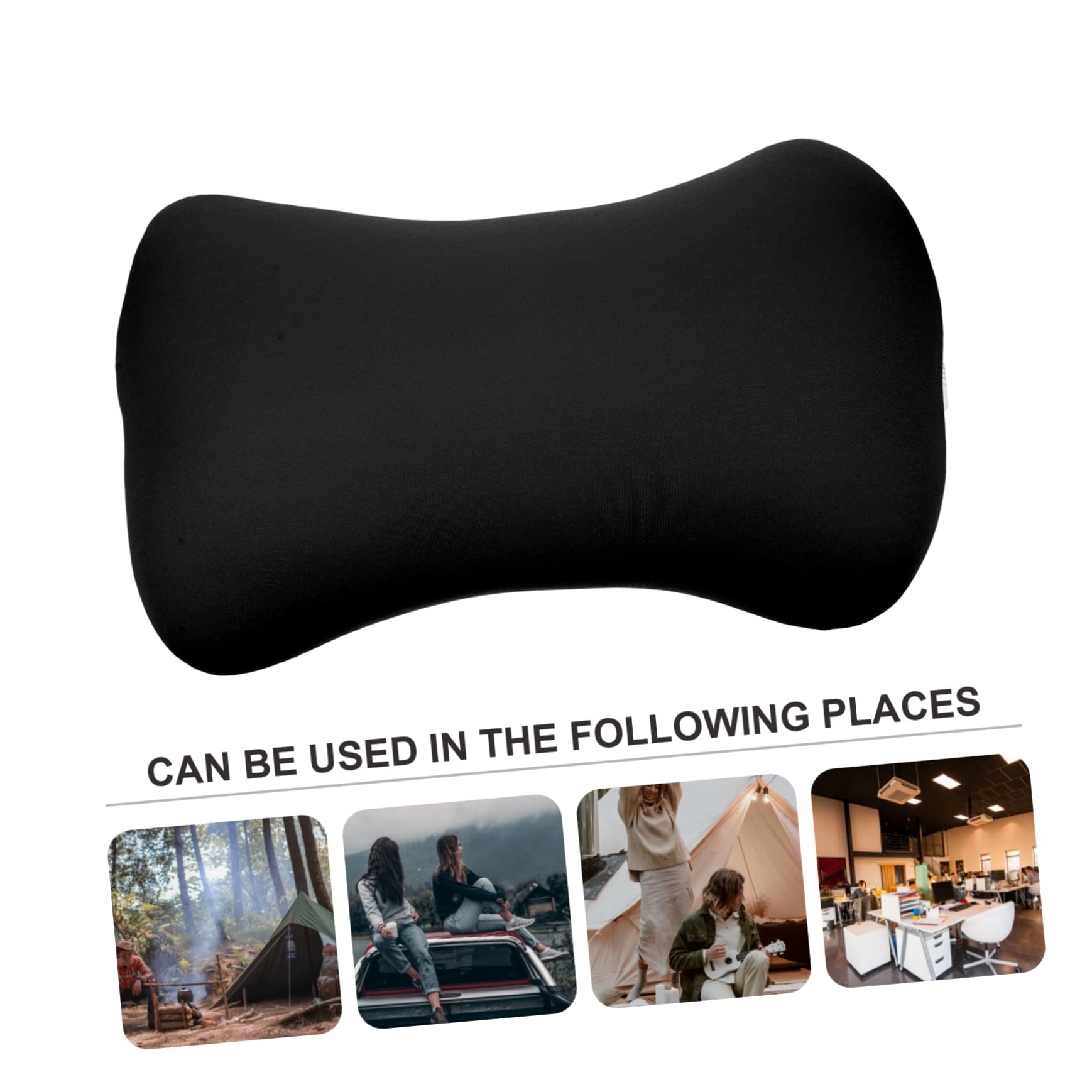 GAROZATION Convenient Bone Pillow for Camping Office Portable Mini Pillow Ergonomic Design