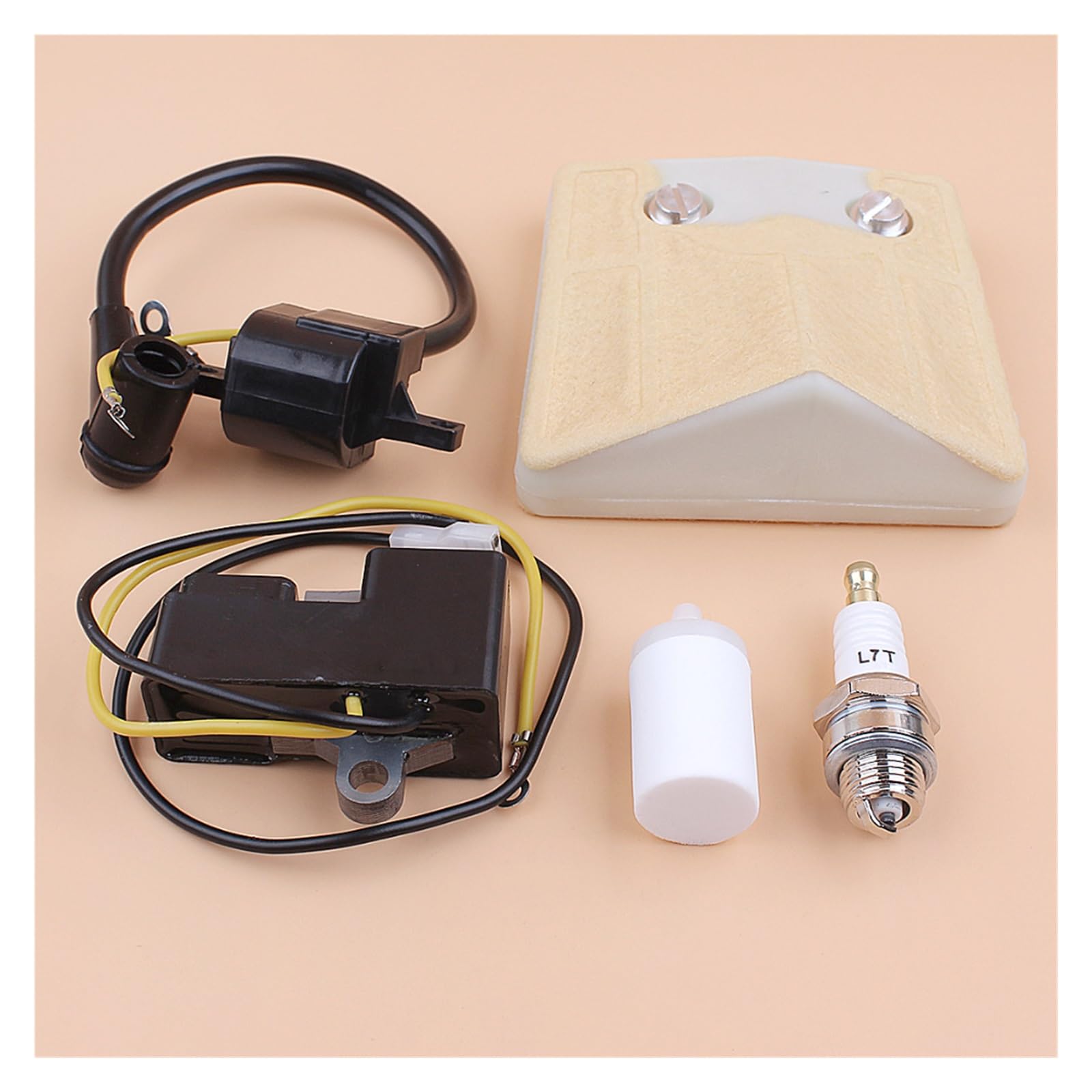 Módulo de Bobina de Encendido de Tipo Antiguo Kit de bujía de Filtro de Aire for Husqvarna 61 266 for joneding 630 Spares de Motosierra 501546201, 501517201