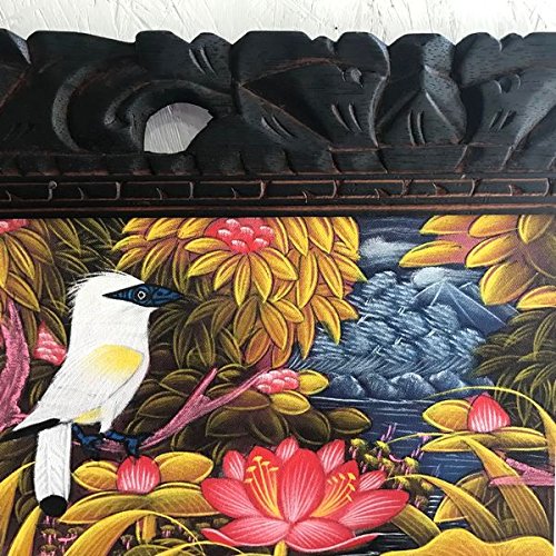 Amazon.co.jp: バリタイ バリ絵画 プンゴセカン 『蓮の花とバリ 