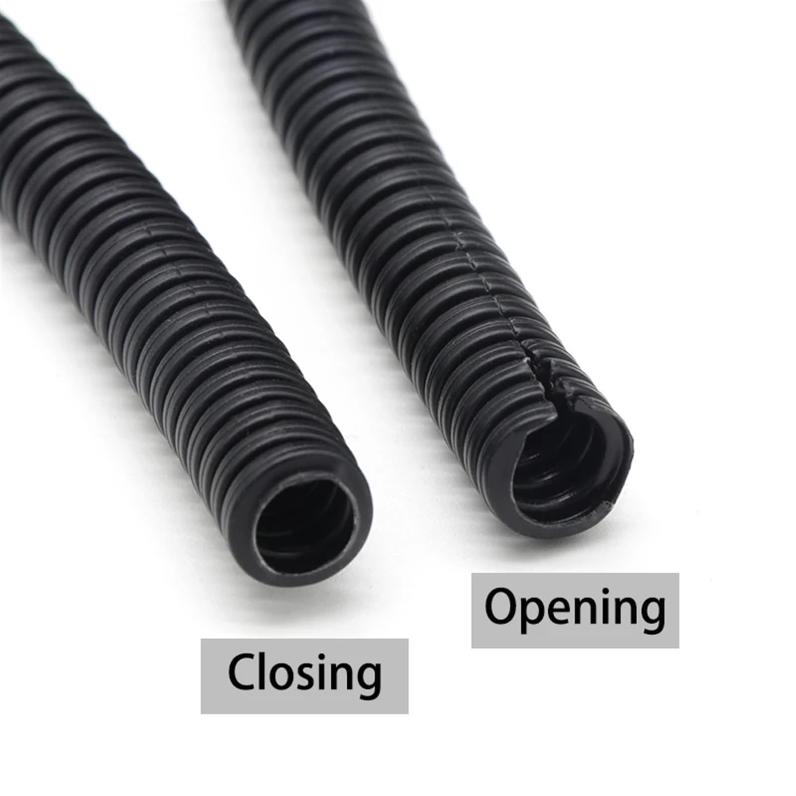 Guaina per Cavi Elettrici 1/5/10 M PP Isolato Tubo Corrugato Filo Tubo Filettatura Tubo di Plastica Tubo Corrugato Manicotto Protettivo 7.5mm-34.5mm(Black Closure,AD 25 X ID 20MM_10 Meters)