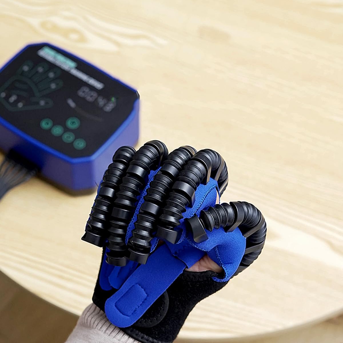 Guante De Robot De RehabilitacióN Modo De Dos Manos, Para Ejercicios De Dedos Ayudan Con El Entrenamiento De ExtensióN De Dedos, Entrenamiento De Manos Guante FéRula Para Dedo-Left and Right Hand||M
