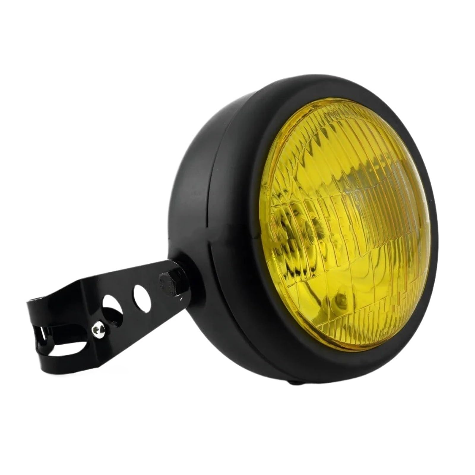 Faro Faro Anteriore Per Moto Con Griglia Metallica Retrò Lampada Alogena Da 35 W Kit Maschera Staffa Gruppo Ottico Anteriore Moto(4)