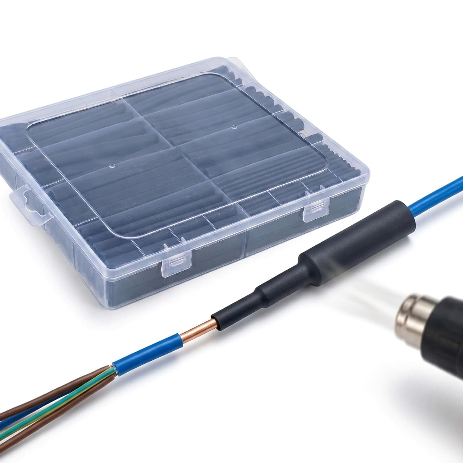 4:1 Schrumpfschlauch-Set – 90 Mm Lang, Wasserdicht Mit Kleber, 5 Größen (6–20 Mm), Für Kabelreparatur Und Isolation, UV-beständig