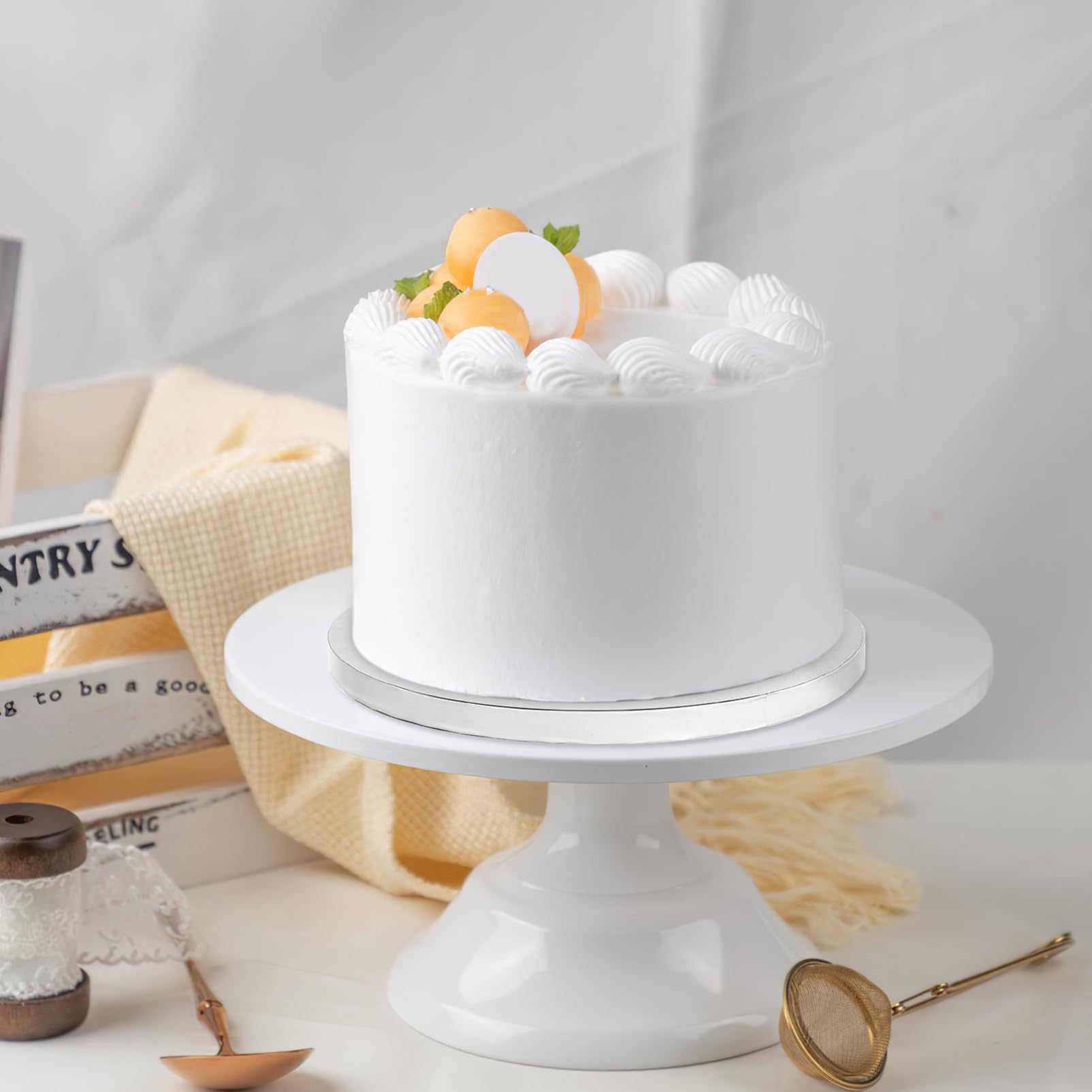 Homoyoyo Cardboard Cake Base Boards Set of 6 Round Cake Drum 8 Inches Perfect for Parties Weddings