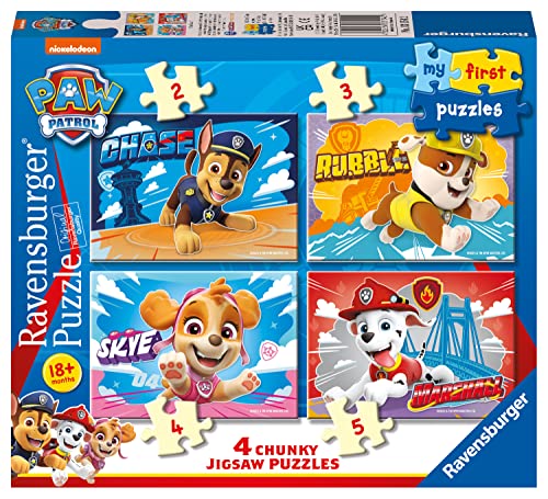 Ravensburger Paw Patrol Toys – Mon Premier Puzzle pour Tout-Petits à partir de 18 Mois – 2, 3, 4 et 5 pièces