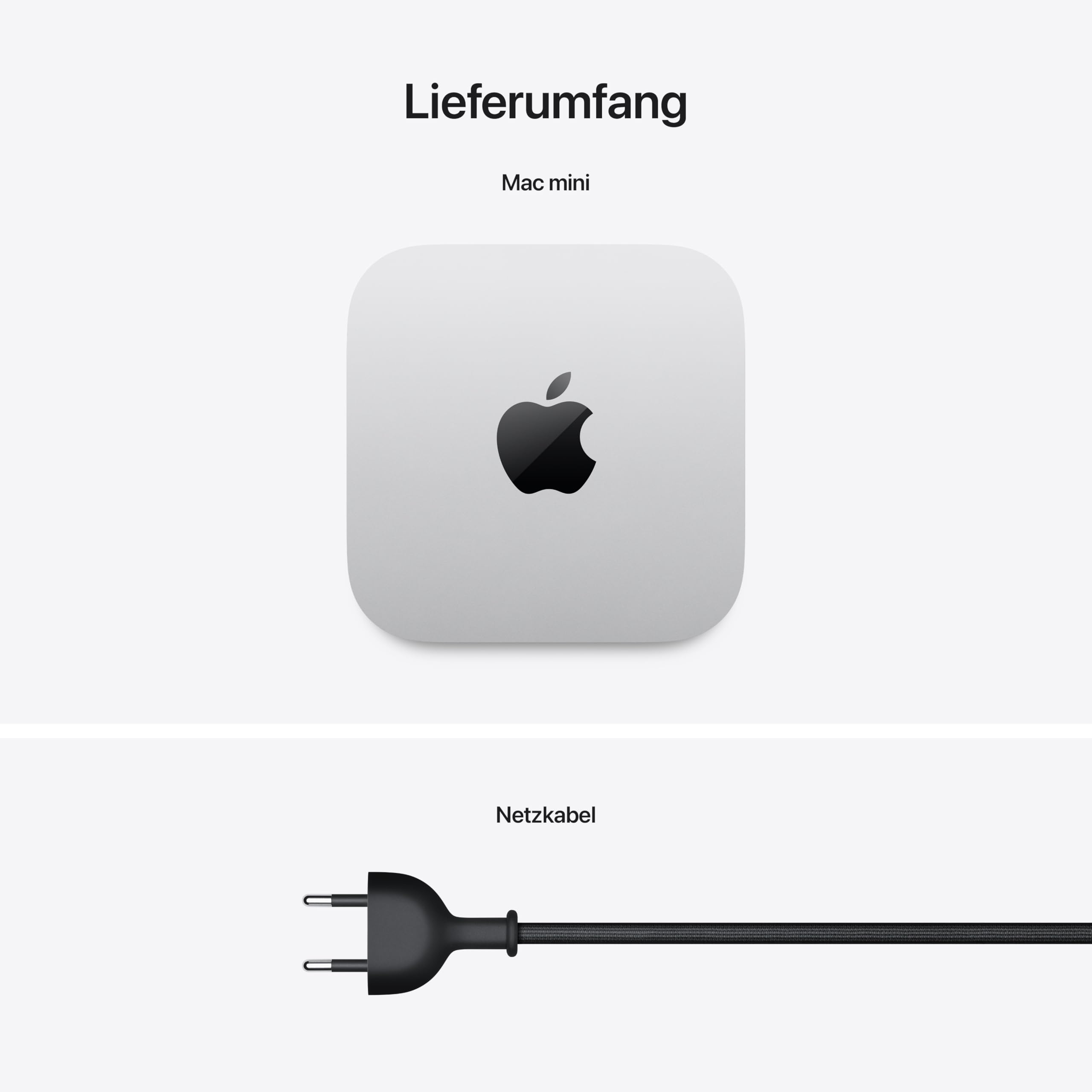 Apple Mac mini Desktop-Computer mit M4 Chip mit 10 Core CPU und 10 GPU: 16 GB gemeinsamer Arbeitsspeicher, 512 GB SSD Speicher, Gigabit Ethernet. Funktioniert mit iPhone/iPad