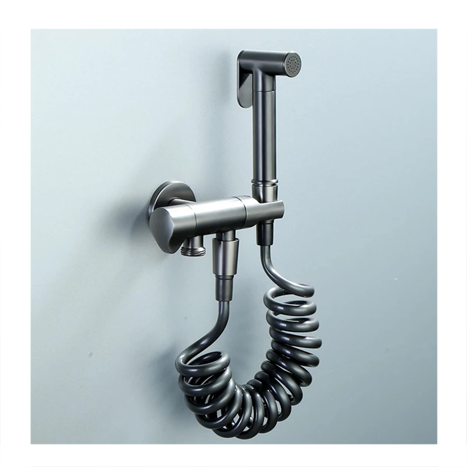 Pulvérisateur de bidet en laiton massif gris pistolet brossé design luxe pour toilettes