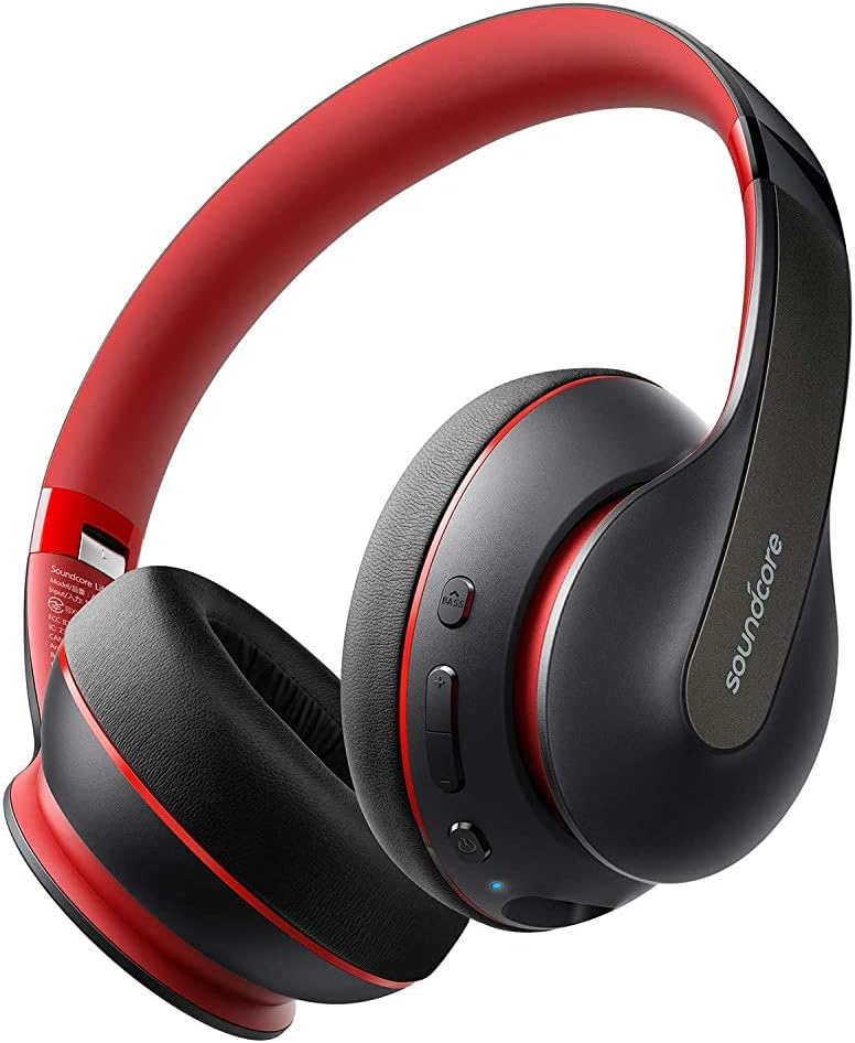 Anker Soundcore Life Q10 Wireless Bluetooth Headphones, Over Ear and Foldable, Hi-Res Certified Sound, 60-Hour Playtime and Fast USB-C Charging, Deep Bass, Aux Input (Renewed)