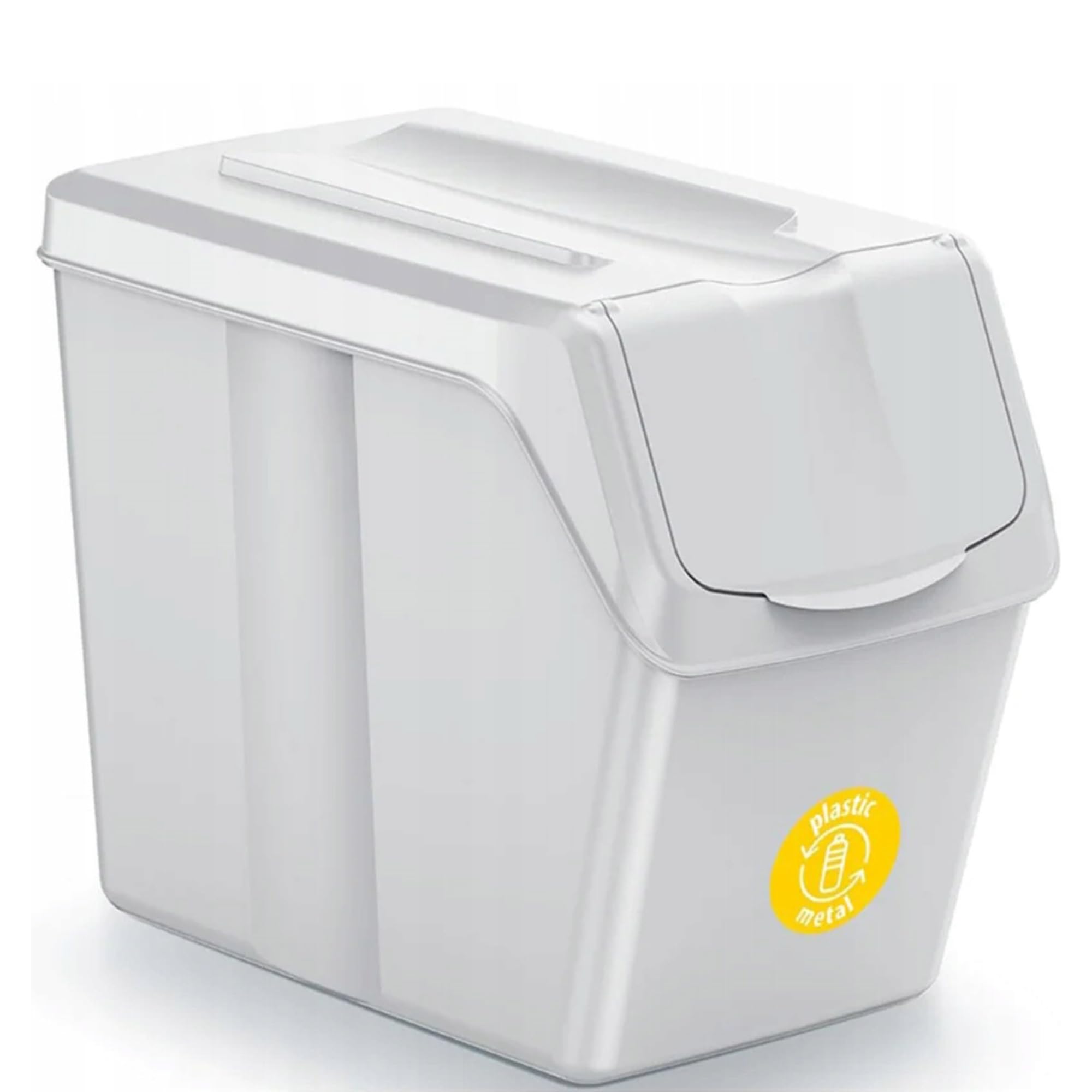 KEDEN SORTIBOX recycler lot de 4 poubelles 80L blanc