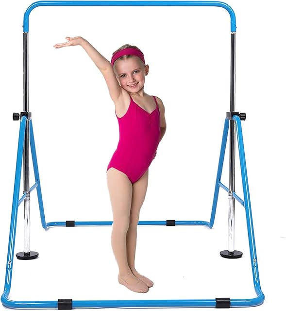 DOBESTS Gymnastics Bars for Home Gymnastic Equipment for Kids Adjustable Junior Training at Home Gymnastics Bar for 3-7 Years Old Children