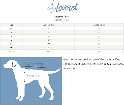 Miniatura 5 de Pijama Leveret, en combinación, de Navidad, 100 % algodón, talla XS-XXL, para perro