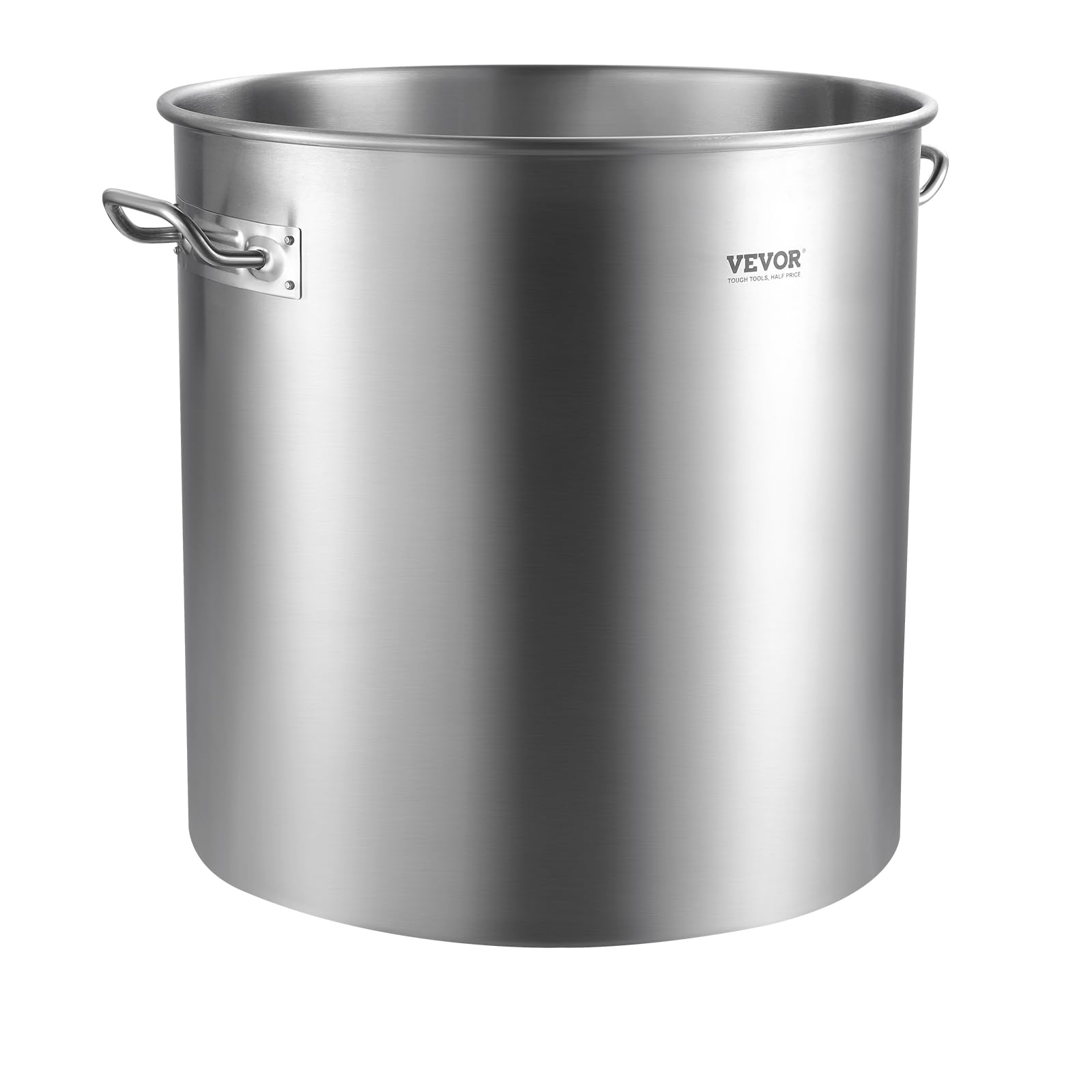 VEVOR Pentola in Acciaio Inox, Pentola per Salse con Cestello 79,5 L, Coperchio e Manico, Trattamento di Macinazione, per Eventi di Grandi Gruppi, Argento