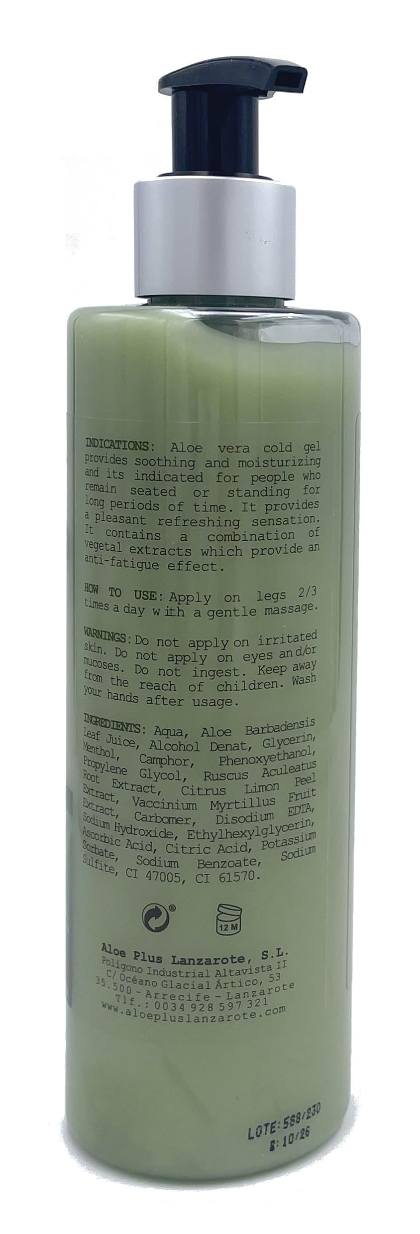 Aloe Plus Lanzarote Aloe Vera Gel Entspannungsgel mit Khleffekt, 250 ml -  3 Einheiten : Amazon.de: Drogerie & Krperpflege