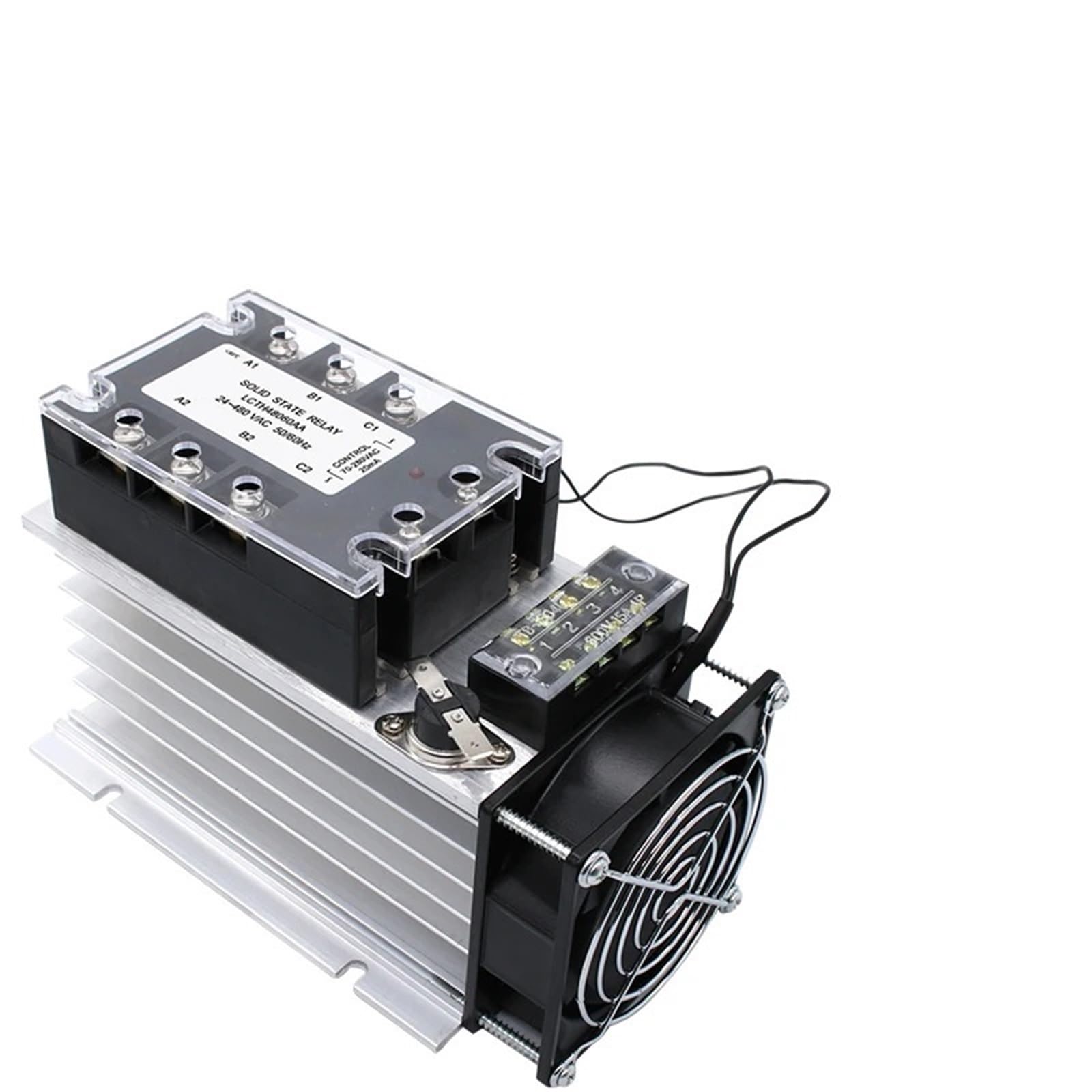Relais statique triphasé électronique avec radiateur 380V 40A DC-AC