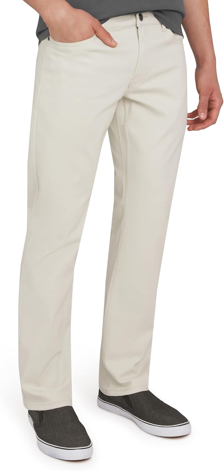 Quiksilver Mens 5 Pocket Straight Fit Stretch Waist Casual Chino