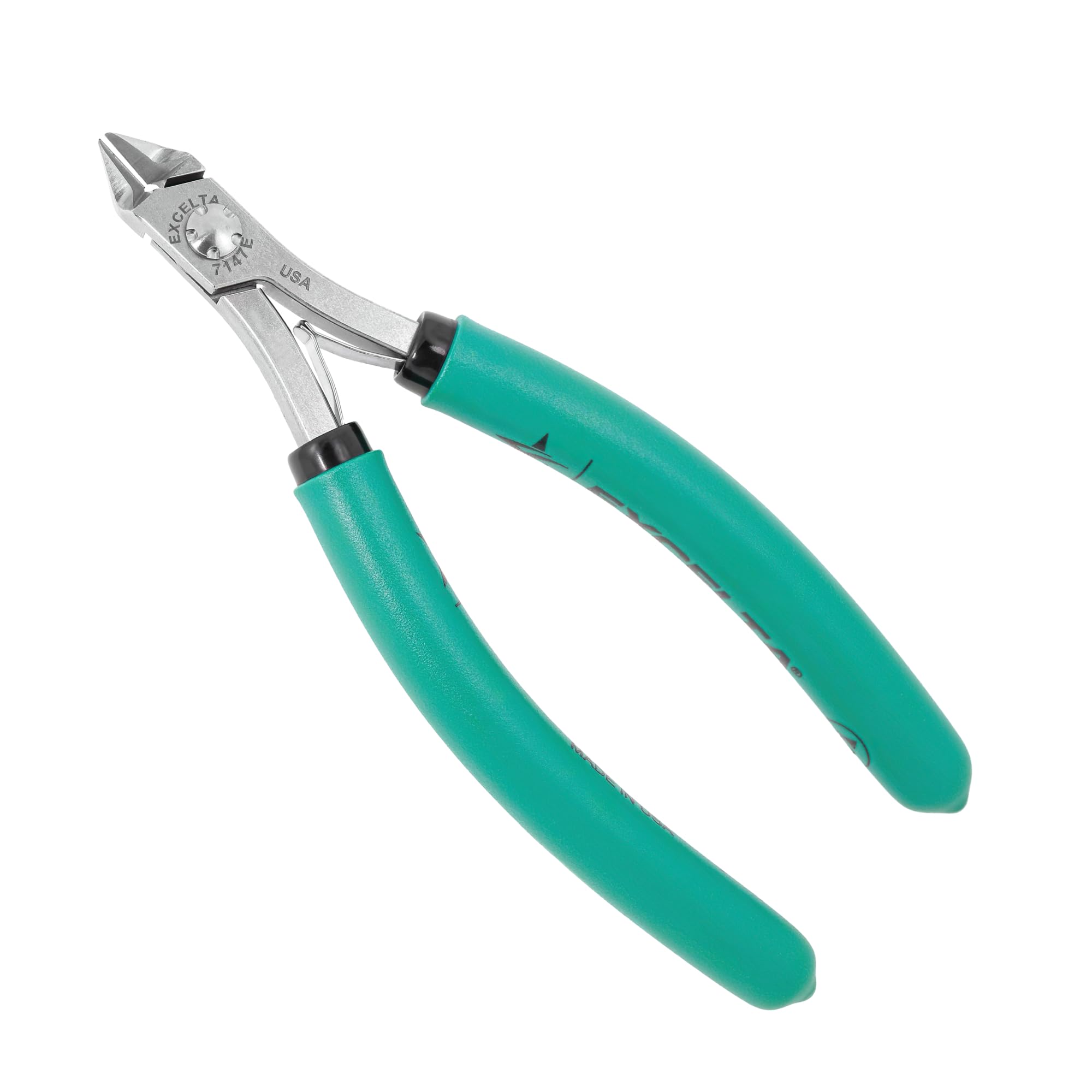 Excelta 7147E Lazer Line Optimum Flush Cutter, Medium Taper Relieved Head, Carbon Tool Steel, for Soft Wire Up to 0.040 Inch, CNC Machined, Soft