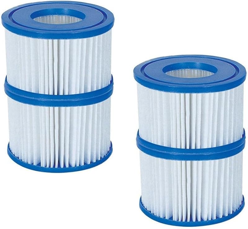Bestway 4 Pack Coleman Type VI Spa Filter Cartridge for Lay-Z-Spa 58323