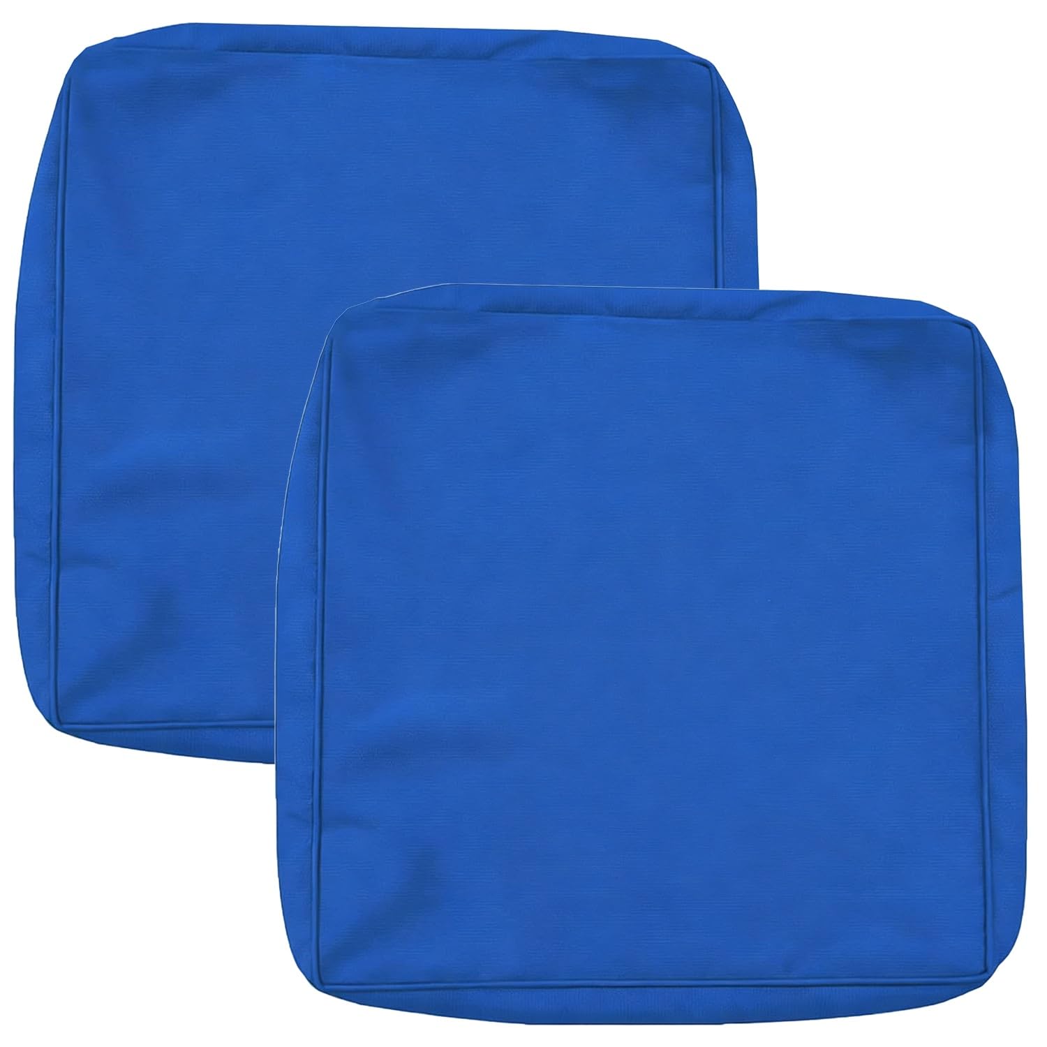 Housse de coussin d'extérieur imperméable 60x55x10cm bleu lot de 2