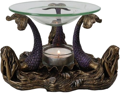 Miniatura 2 de Ebros Gift See Hear Speak No Evil Three Sirens Mermaids of the Cove - Vela de calor para quemador de aceite, calentador de aroma, fragancia para el