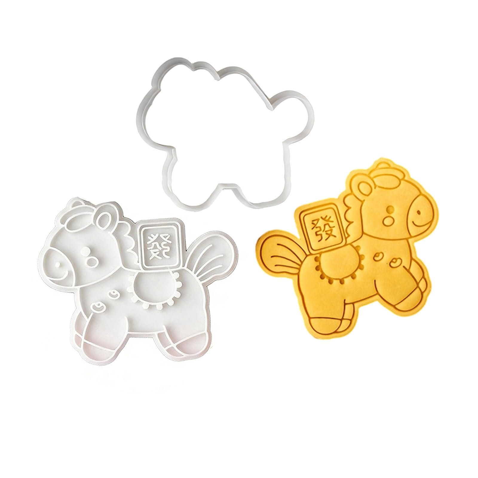 Tsophreniq Artistic Horse Shape Dough Press for Confectionery Projects and Ergonomic Designs Celebratory Cookie Press