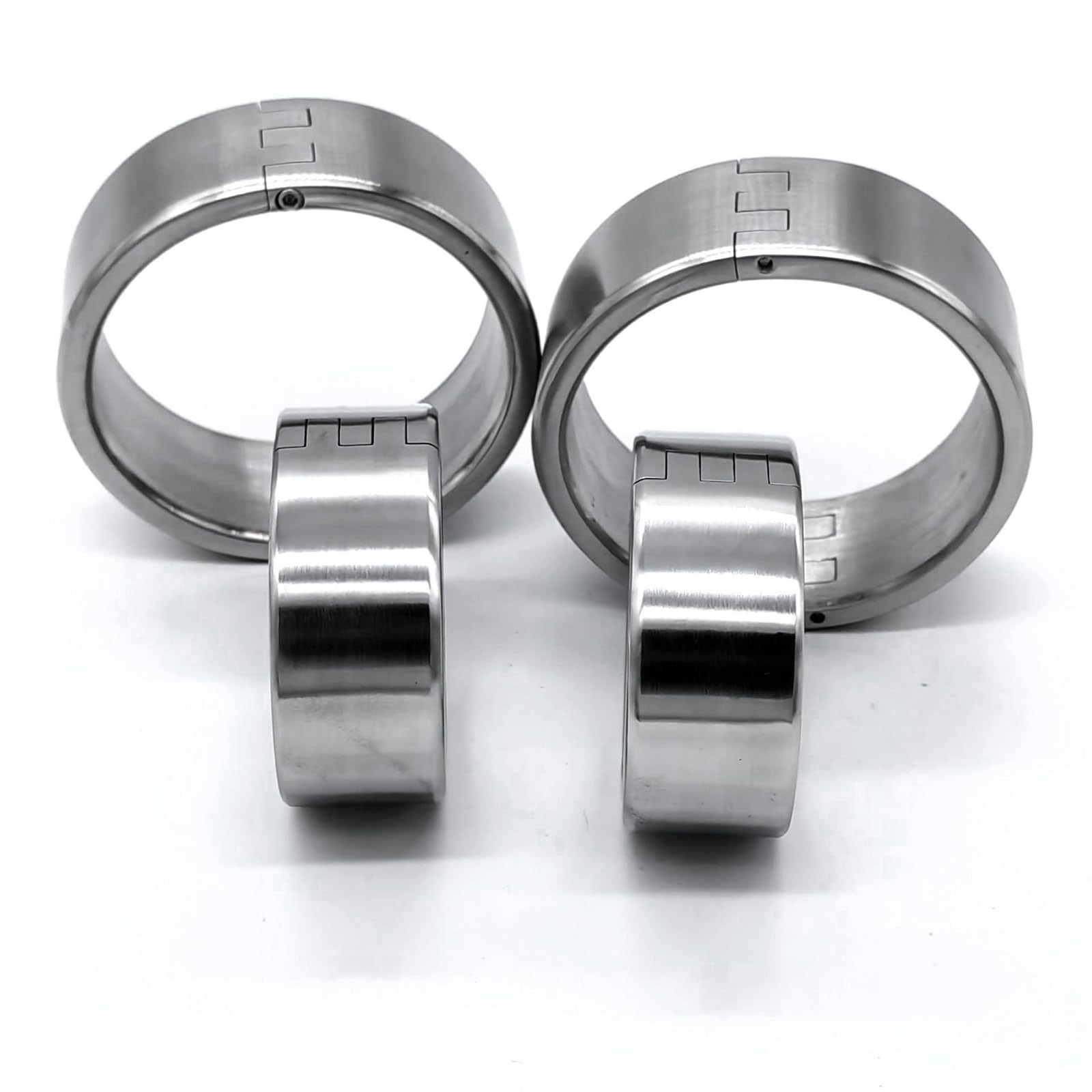 1 Paar Schwerer 4 cm Hoch Stahl Handcuffs/Fußfesseln, Schraubenschloss SM Bondage Fuß Handgelenk Manschetten Fetisch Sklave Erwachsene BDSM Sex Toys für Paare,Männer,Oval Hand