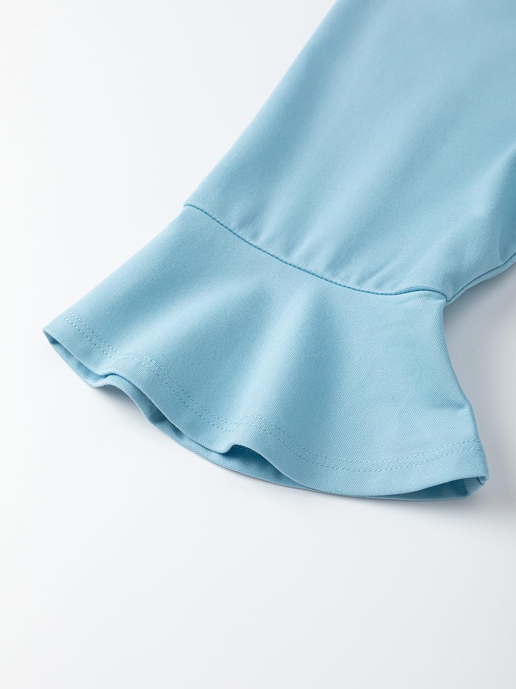 FAIRY COUPLE Women's 3/4 Bell Sleeve Midi Dress with Removable Belt, Structured Crew Neck A-Line Church Work Wedding Guest - Image 6