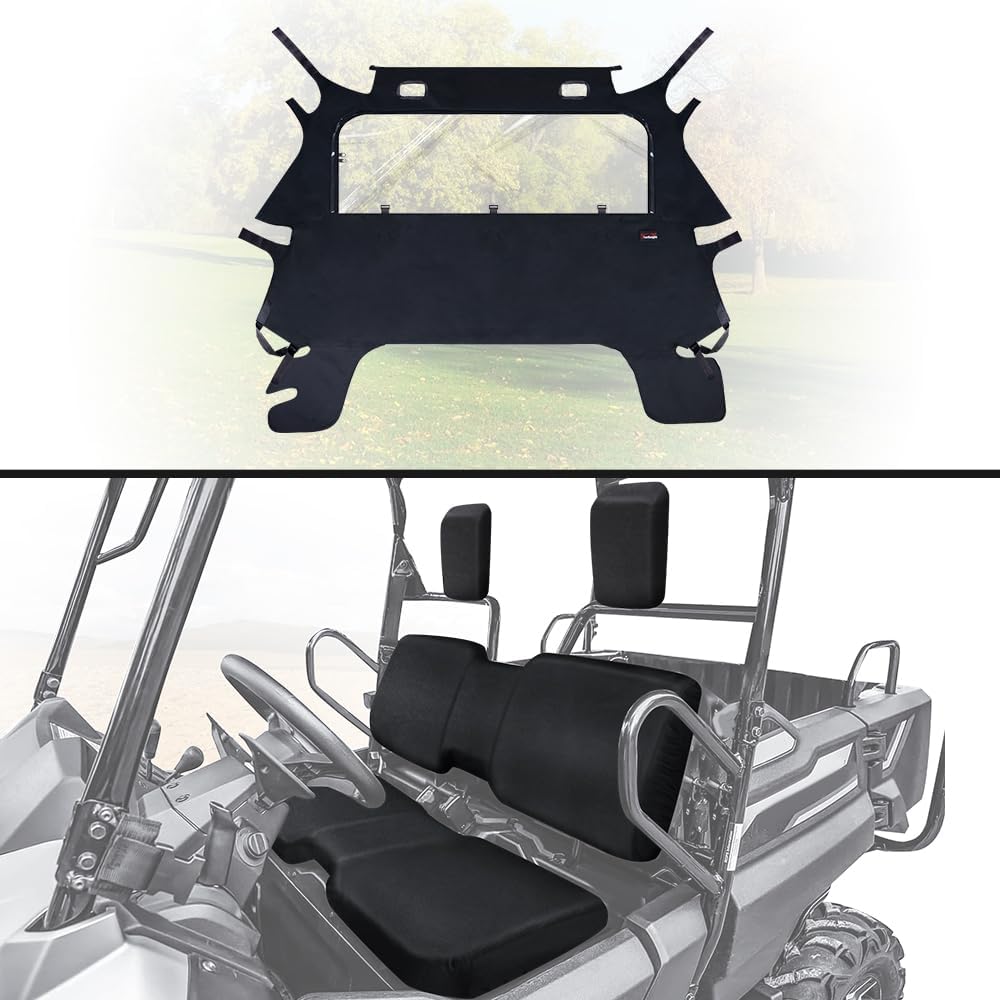 StarknightMT Pioneer 700 Soft Rear Window and Seat covers (Black)