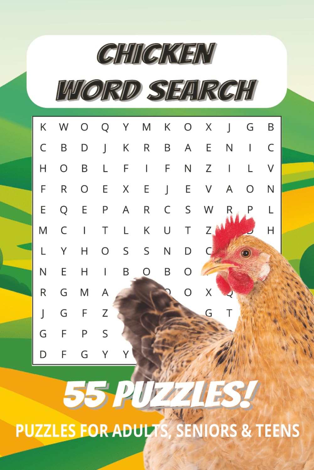 Chicken Word Search: Word Searches with Easy to Read Print about Chicken Keeping, Backyard Chickens, Chicken Breeds and More | 6x9 inches, 110 pages | ... Gift for Holidays, Free Time and Relaxing.