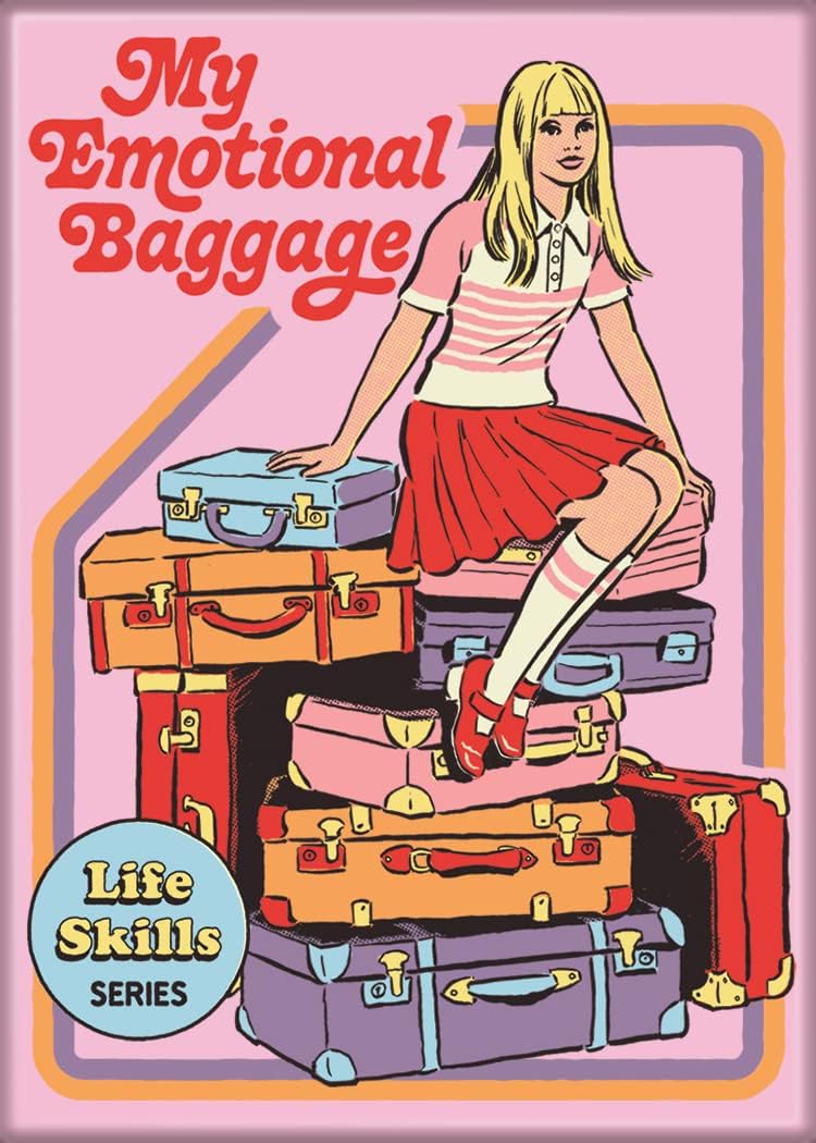 Ata-Boy Steven Rhodes My Emotional Baggage M2.5" X 3.5" Magnets for Refrigerators and Lockers